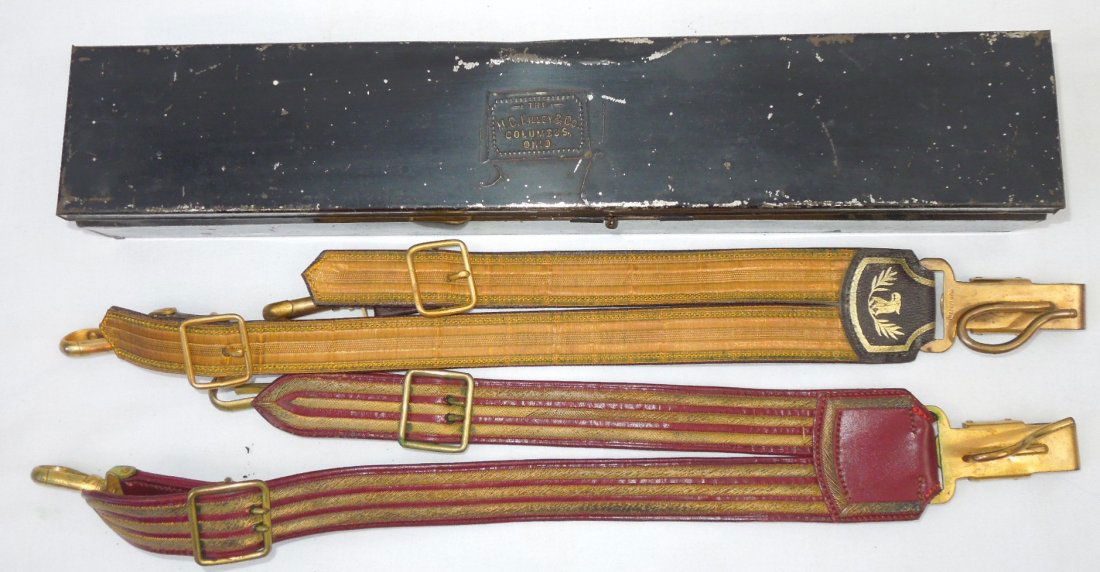 Late 1800s US Army Officer Sword Hanger Lot (1 of 6)