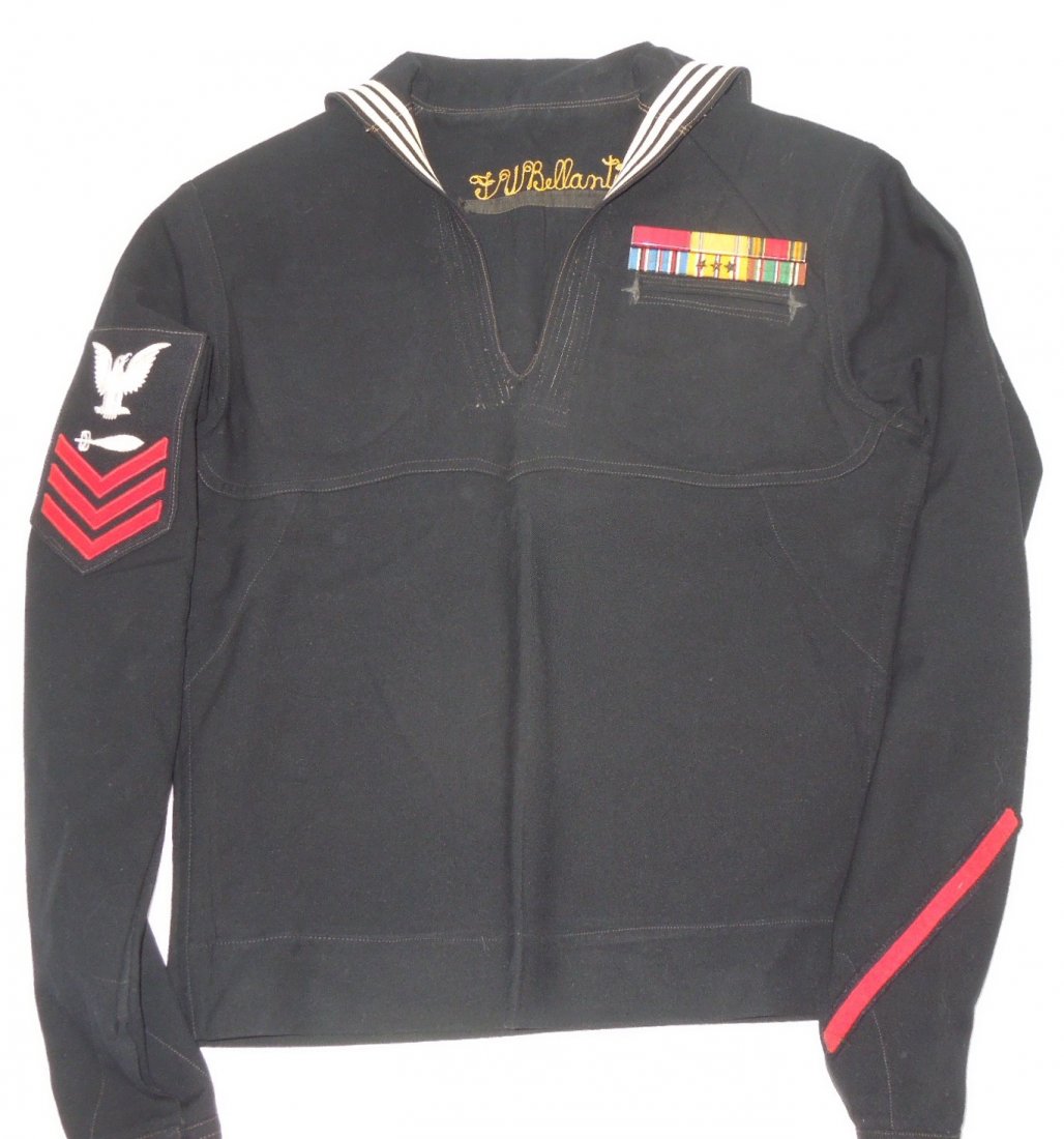 WWII Named US Navy Torpedoman Uniform Jumper (1 of 6)