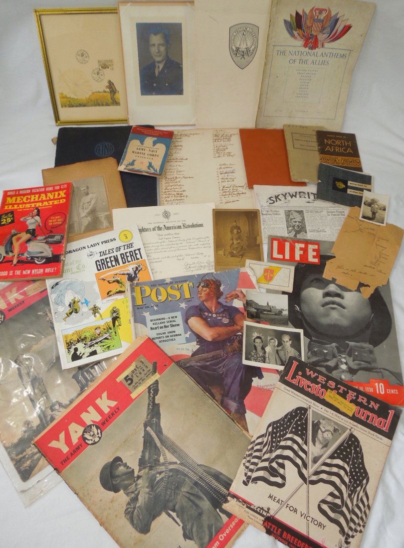 Large Lot of Military Ephemera, Paper, Books, Magazines (1 of 7)