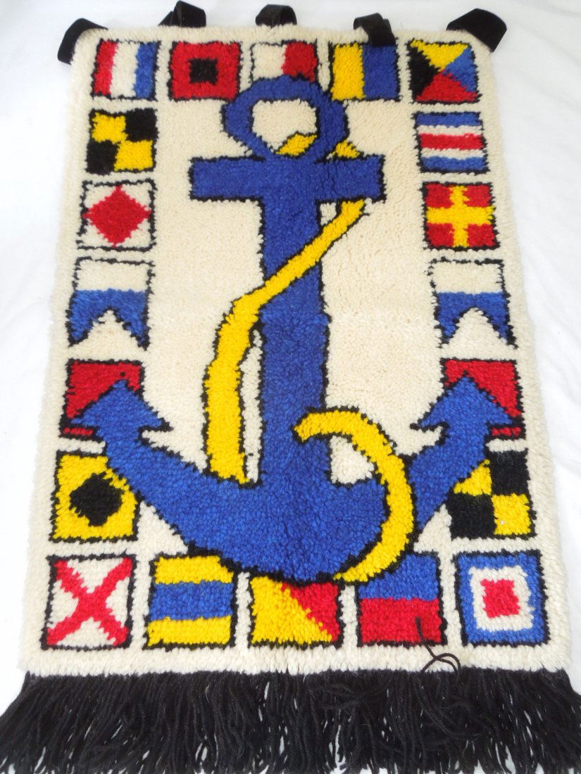 Vintage Naval Maritime Anchor Rug (1 of 5)