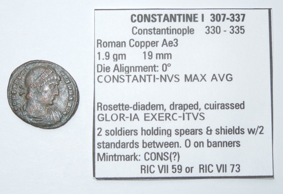 CONSTANTINE I Constantinople GLOR-IA RARE Roman Coin (1 of 3)
