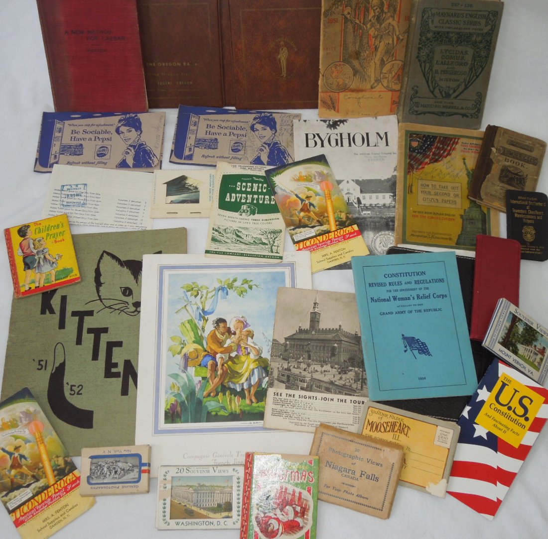Vintage Paper Ephemera Books & Photos Lot (1 of 5)