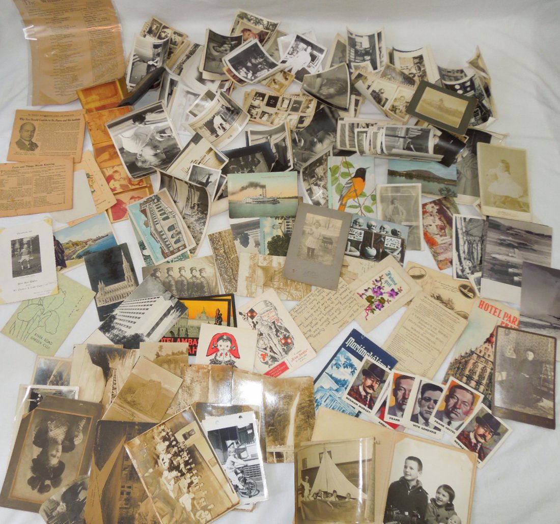 Huge Vintage Paper Books Postcards Photos Ephemera Lot (1 of 10)