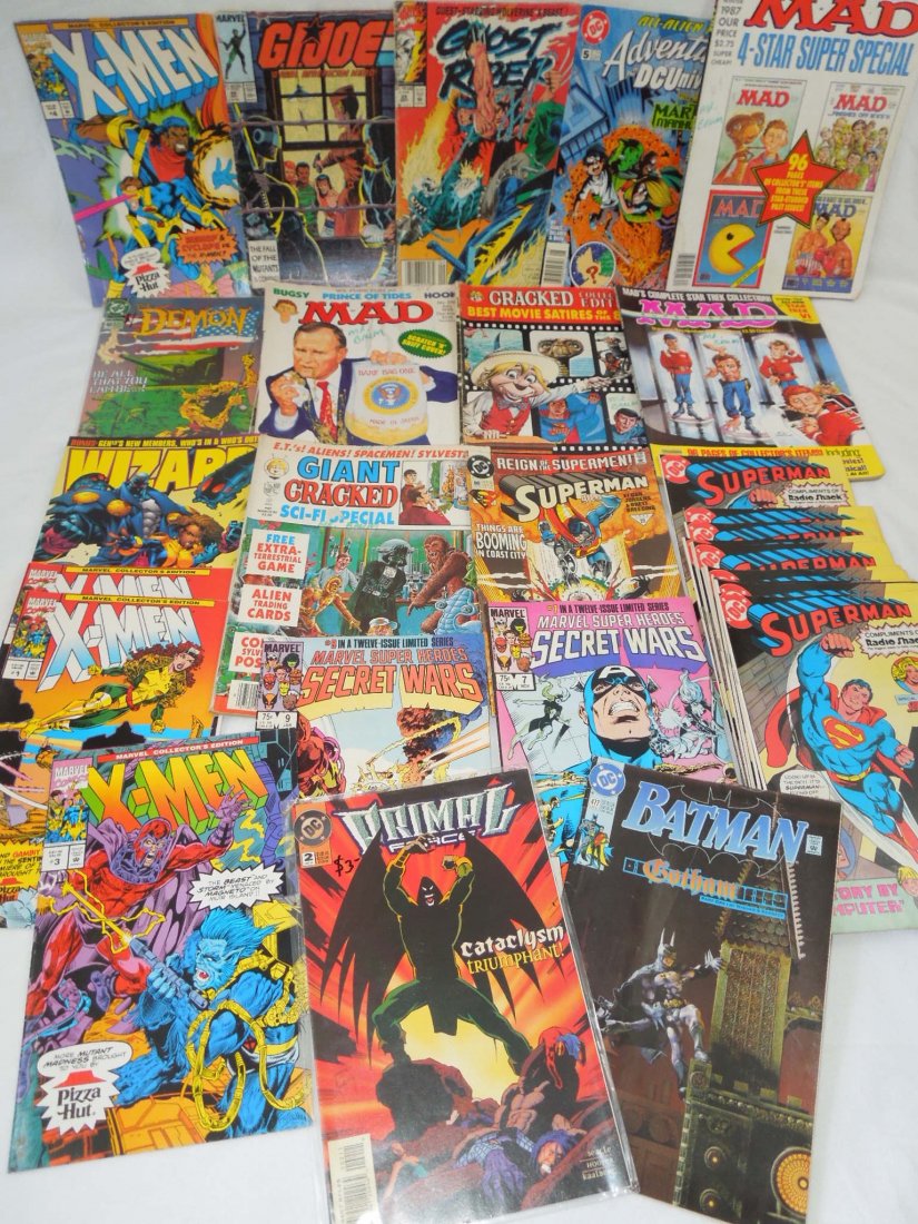 Marvel DC Comic Books Mad Superman X-Men Plus Lot (1 of 5)