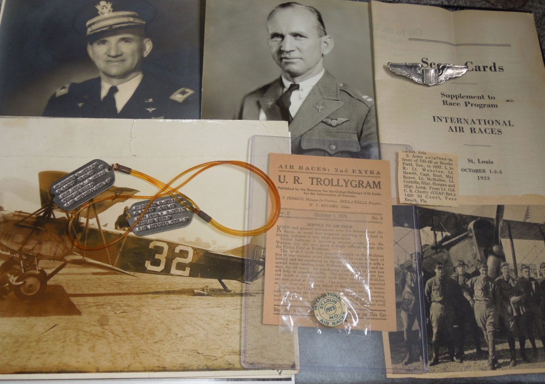 WWII USAAF Major General Dog Tags Photo Group (1 of 16)