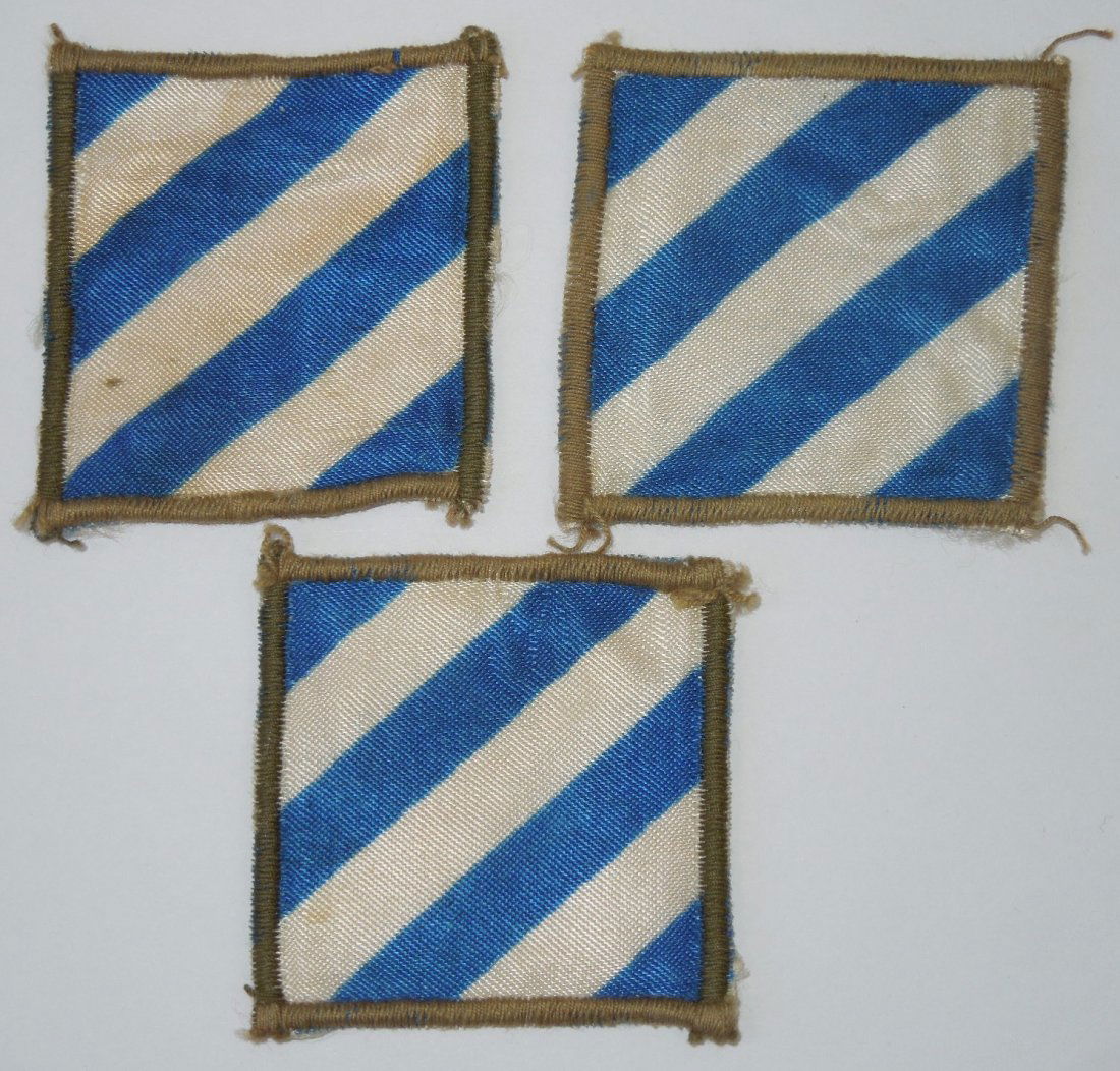 3 WWII Italian Made 3rd Infantry Division Patches (1 of 2)