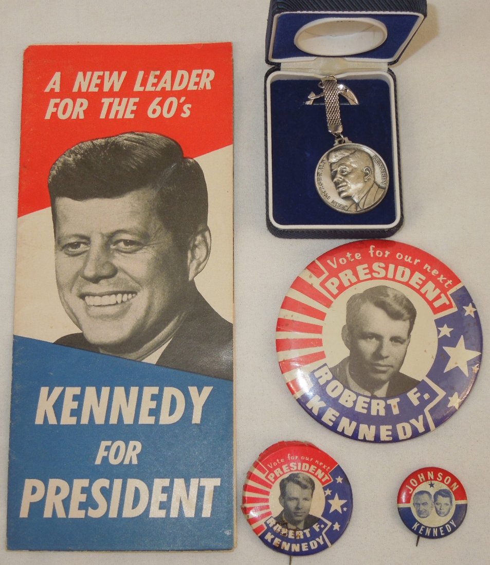 Presidential Political Lot JFK RFK Kennedy Buttons Etc (1 of 7)