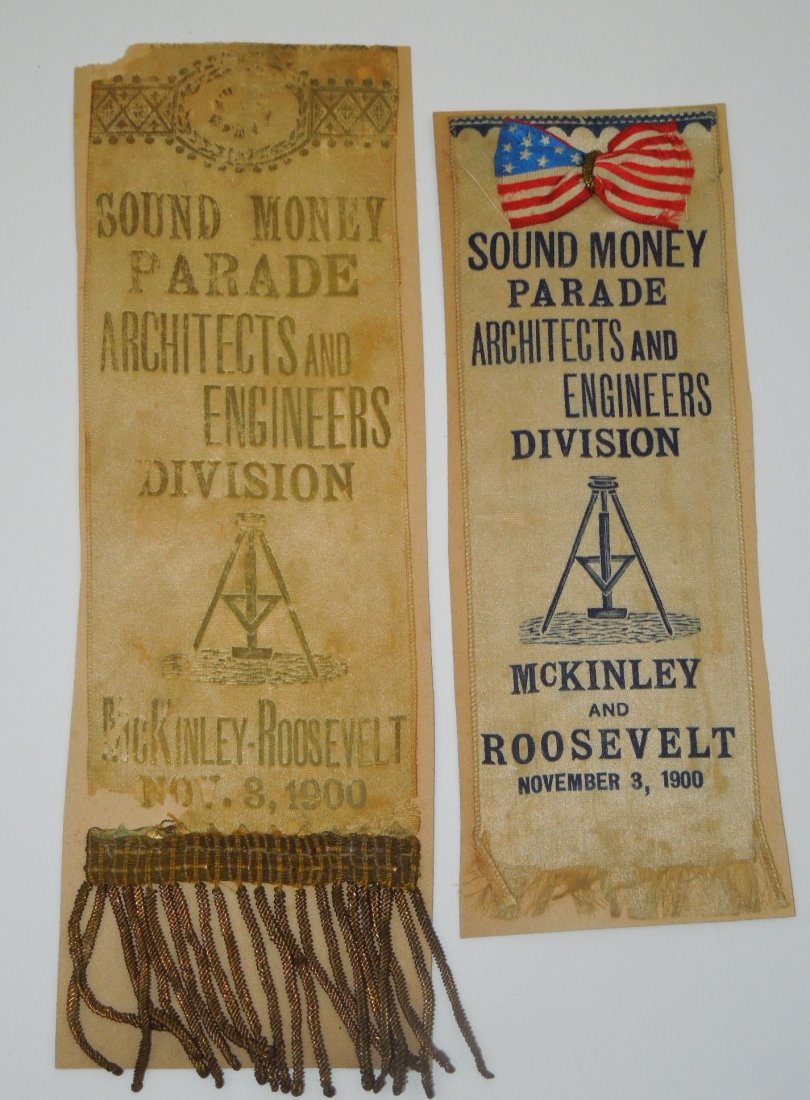 1900 Presidential Election Sound Money McKinley Ribbons (1 of 4)