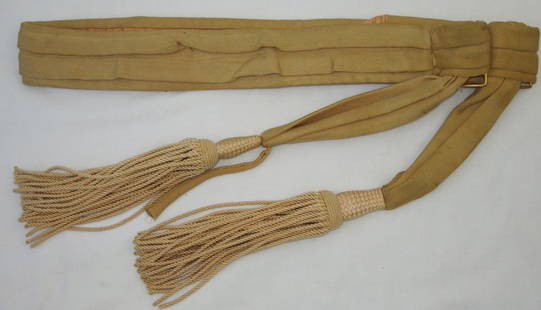 M1902 US General Uniform Sash: Rare M1902 General Officer dress uniform sash worn around the waist.