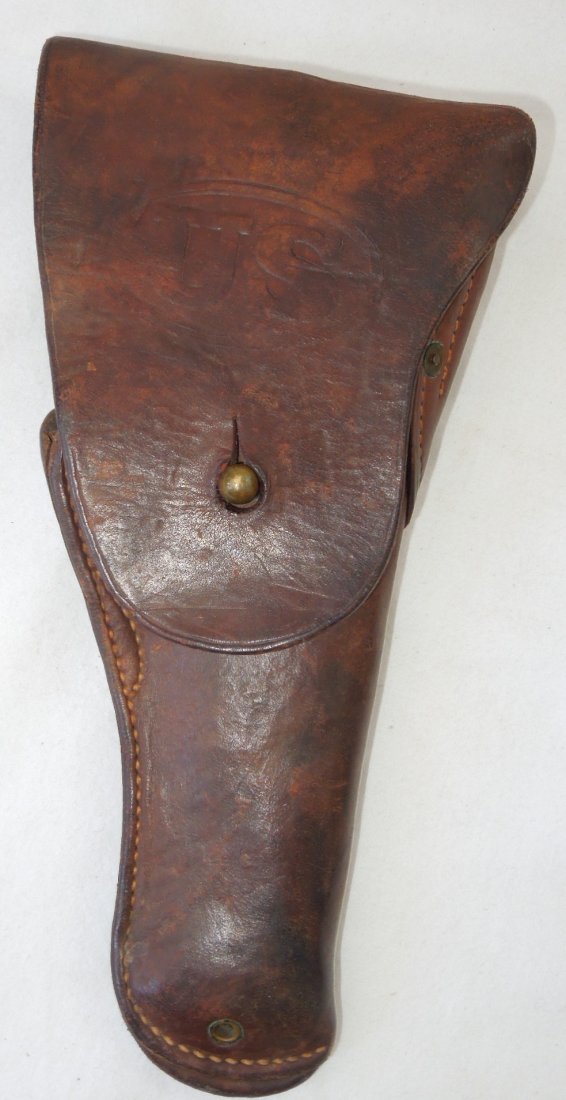 WWI Sears 1917 US Army Colt .45 Holster: WWI Sears 1917 US Army Colt .45 Holster. Sears and 1917 is shown on the front of the holster. "US" on the reverse. Nice used condition. (III A 16)