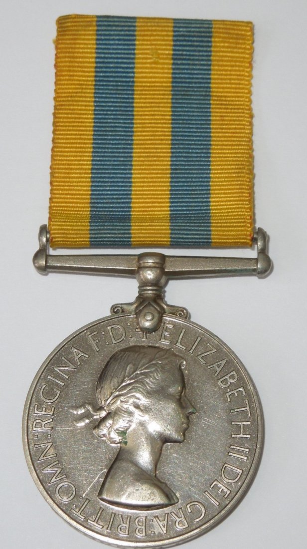 Great Britain Korean War Military Service Medal Named: Korean Medal for British Soldier S.D. 19147 G. Anders, G.U. as stamped on the medal rim.