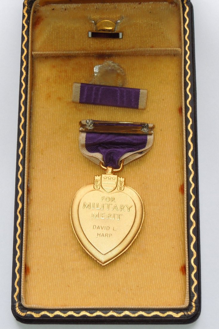 Vietnam US Army Named Purple Heart 23rd Infantry Div: Original Named Vietnam War era Purple Heart in case to David L. Harp, of Canastota, New York. He was in Vietnam with the 3rd Battalion, 21st Insantry, 196th Light Infantry Brigade, 23rd Americal Divis