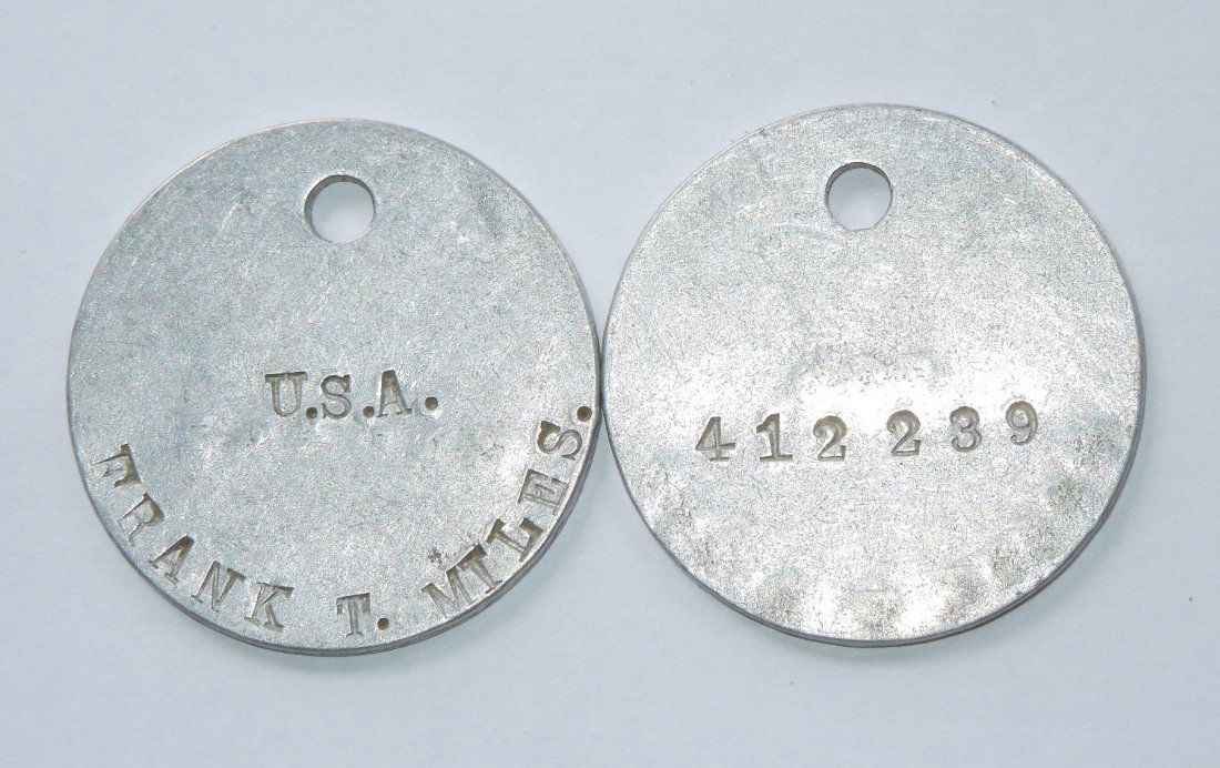 WWI US AEF 37th Engineers Named Dog Tags (1 of 2)