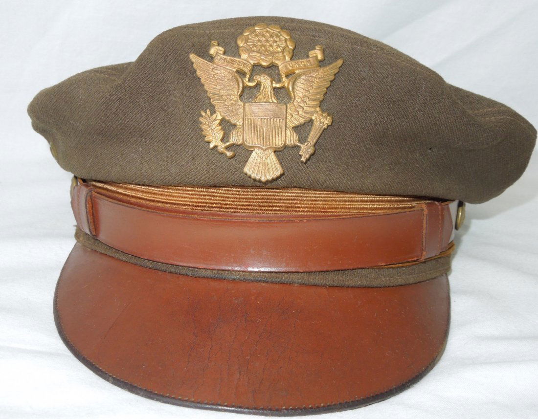 WWII Australian Made Crusher USAAF Visor Cap Hat (1 of 5)