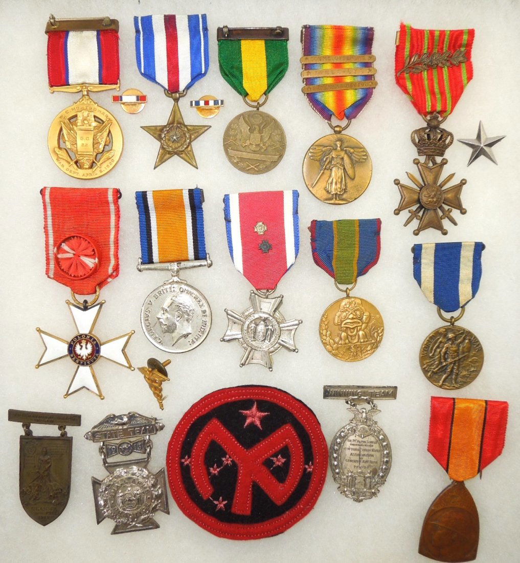WWI US General 27th Div. Surgeon DSM Named Medals (1 of 18)