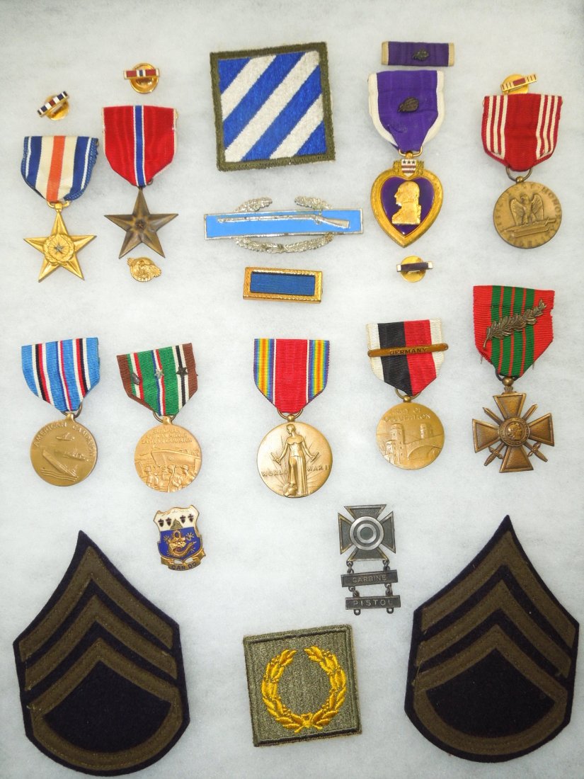 WWII US Army 3rd Infantry Div. Silver Star Purple Heart: WWII Silver Star group to Staff Sergeant Jesse O. Hickerson of Gibson, TN. He was a member of Co L., 3rd Bn., 15th Infantry Regiment, 3rd Infantry Division from 1943-45. On 15 Feb. 1944 in Italy, he l