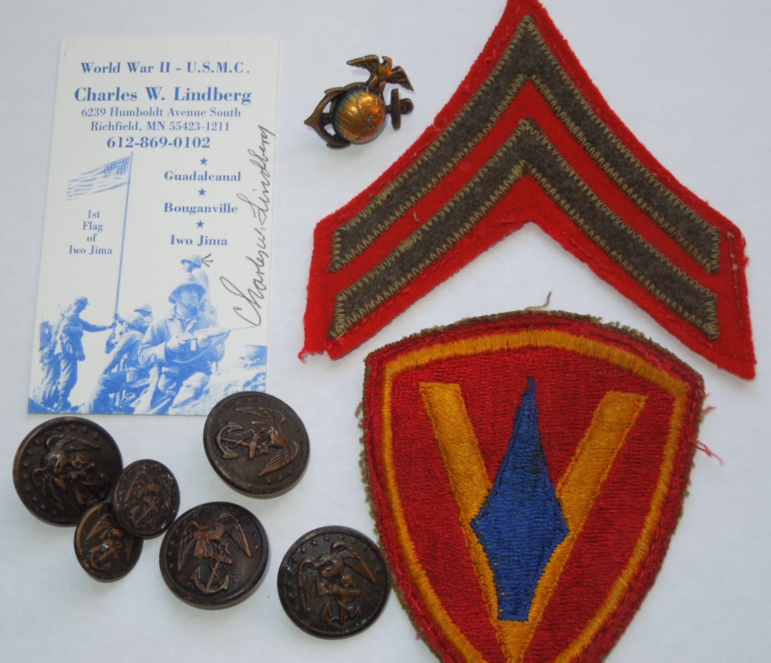 WWII First Iwo Jima Flag Raising Lindberg USMC Group (1 of 5)