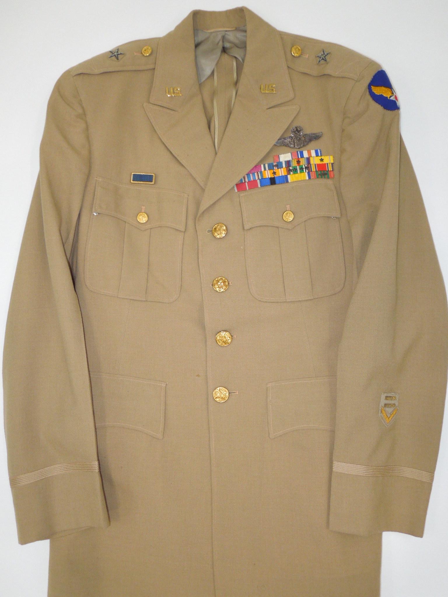 WWII USAAF Army Air Force Brigadier General Pilot Uniform Silver Star (1 of 5)