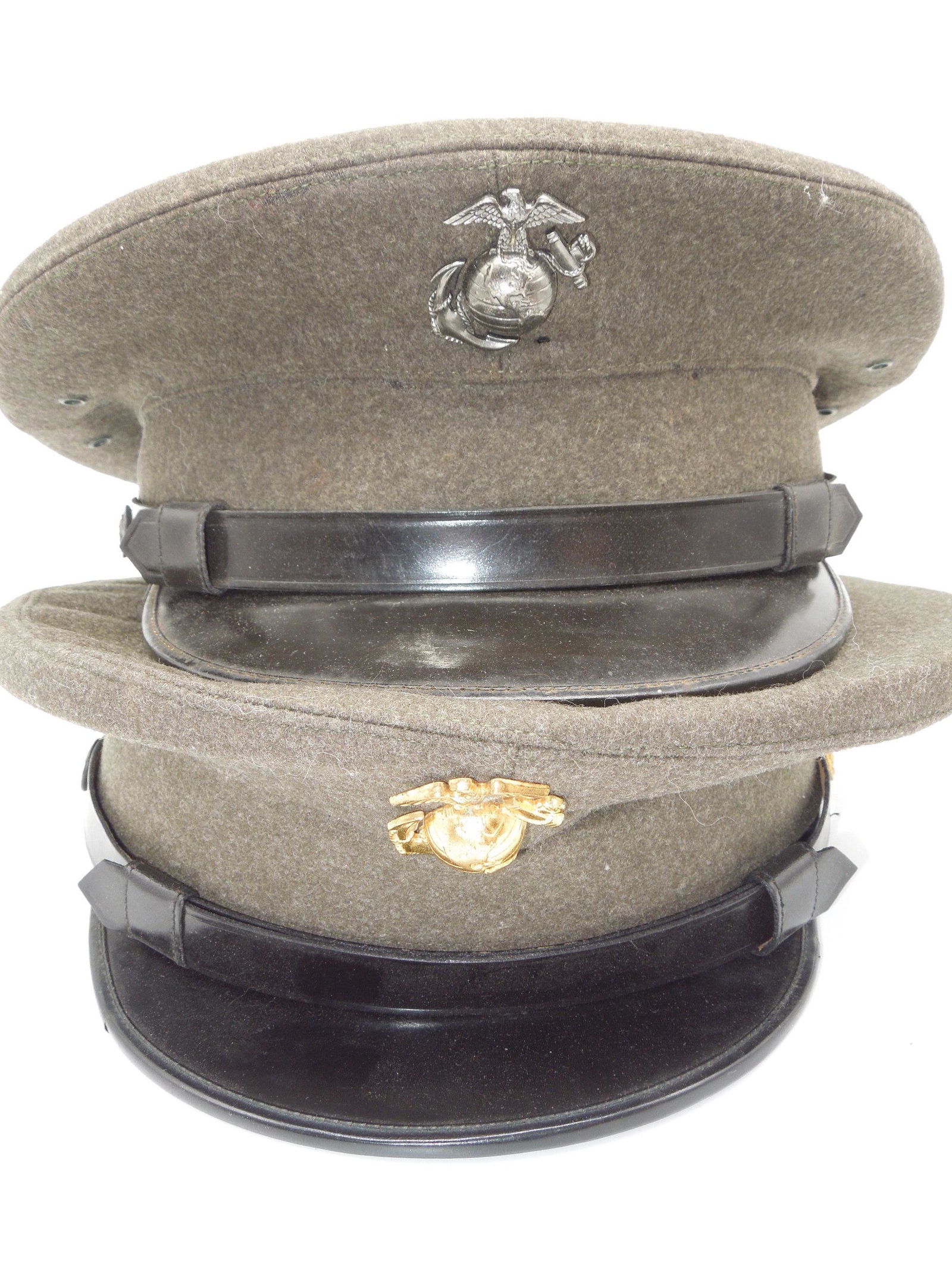 Post WWII Named USMC Marine Corps Visor Caps Hats (1 of 6)