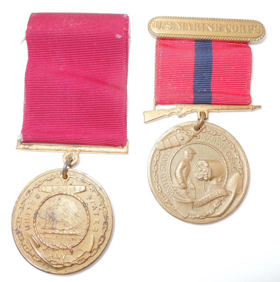 WWII Era USN Navy & USMC Marine Corps Good Conduct Medal Lot (1 of 2)