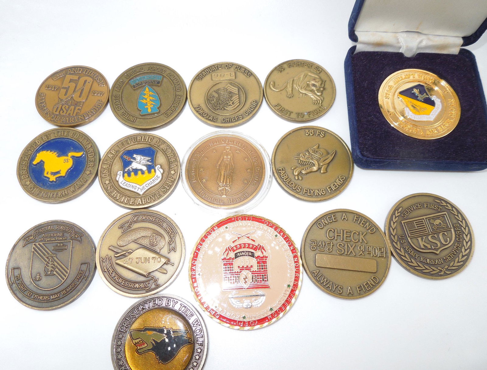 Vietnam to Modern US Military Challenge Coins Lot of 15 (1 of 5)