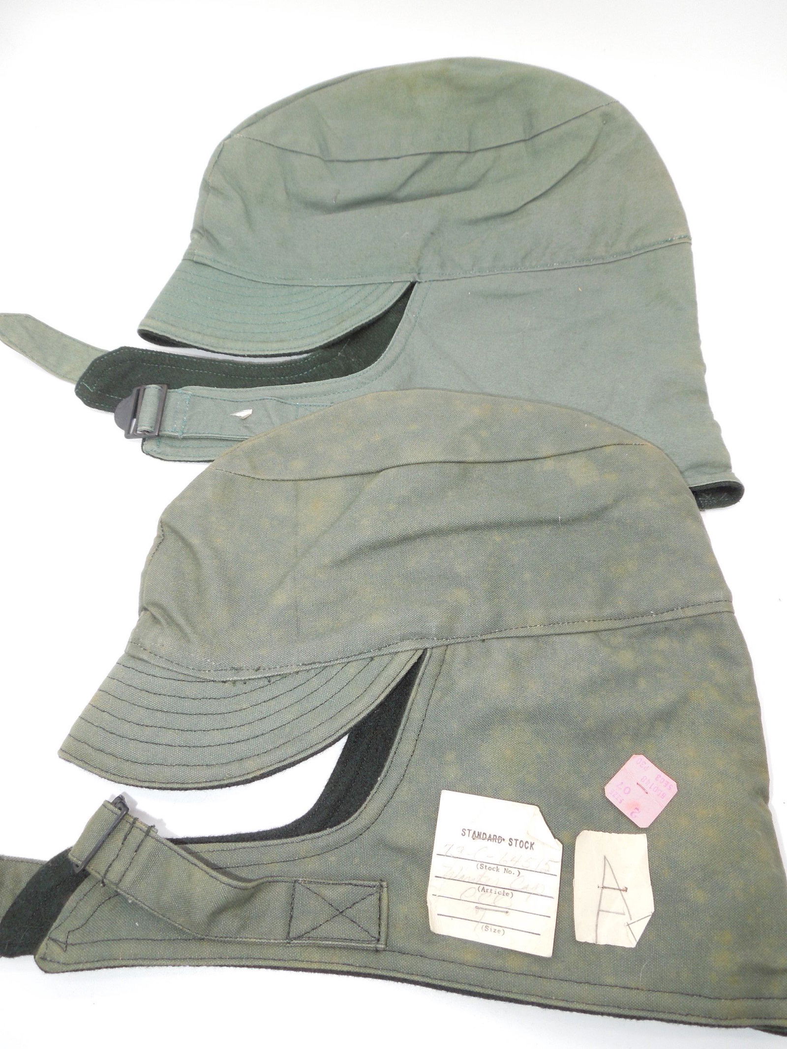 1940 US Navy Winter Cold Weather Green Hoods New with Tags Lot of 2 (1 of 4)