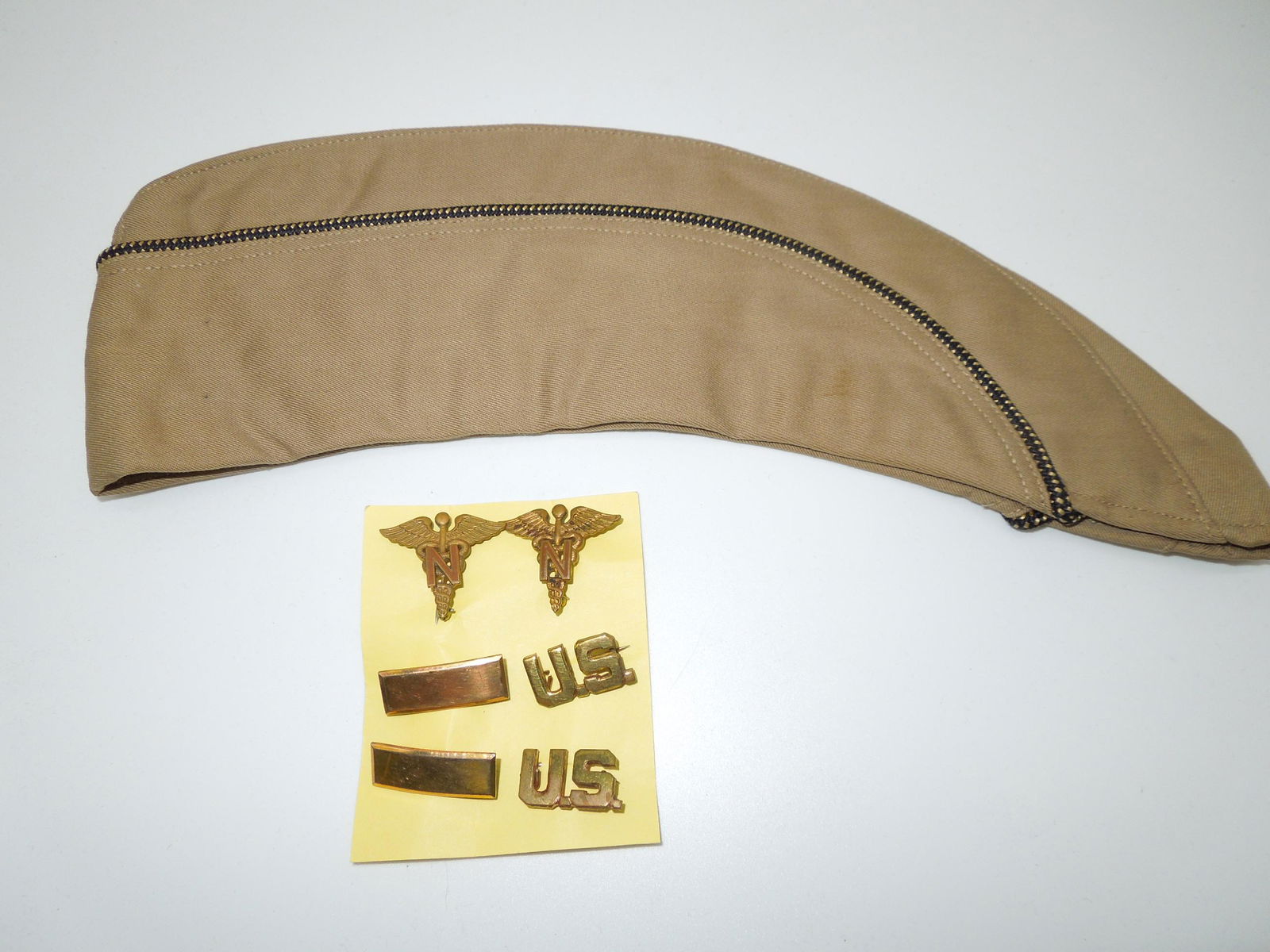 WWII USAAF Womens K-1 ANC Nurse Corps Hat Cap Pins Group (1 of 6)