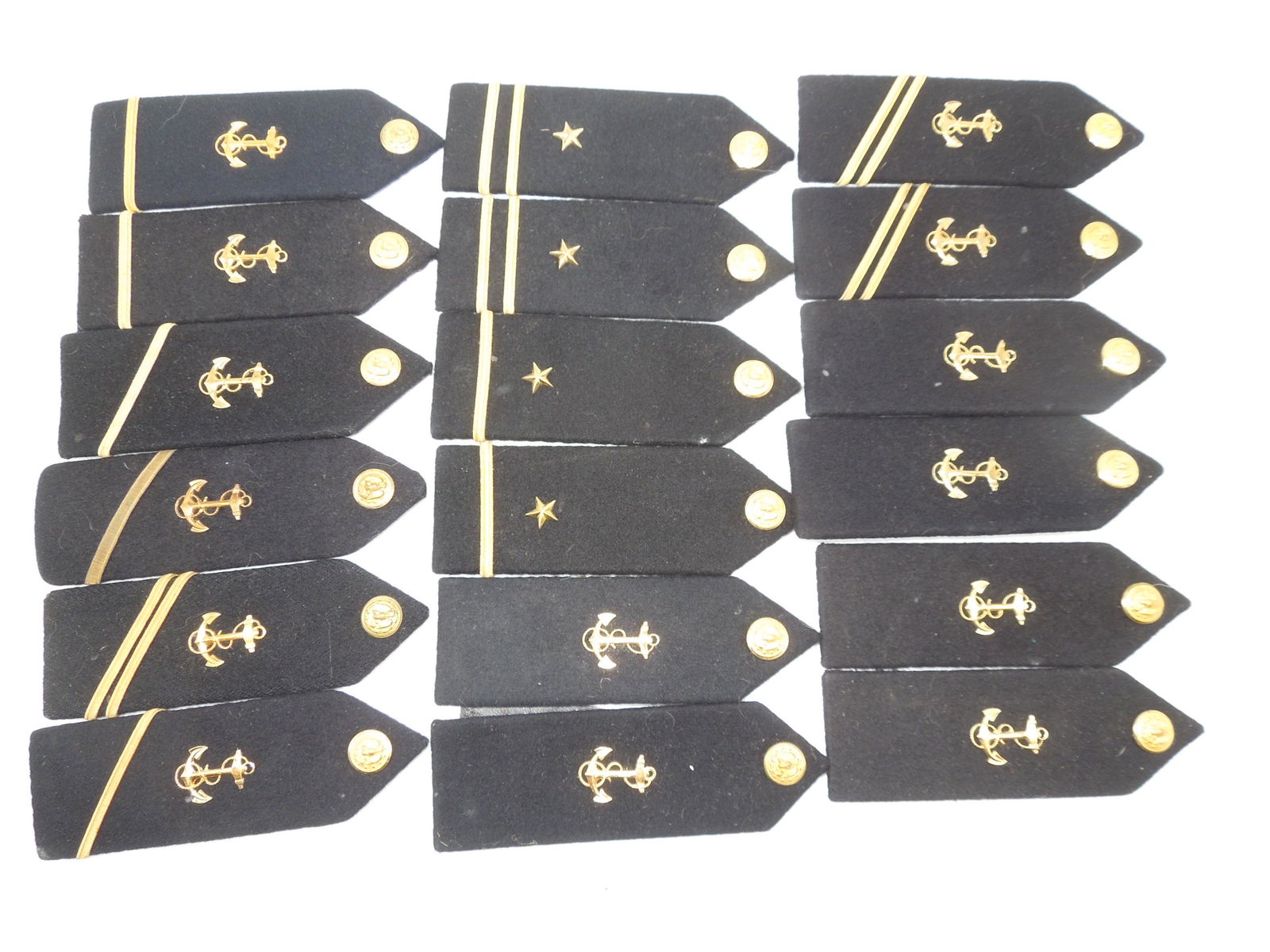 Vintage USN Navy Midshipman Shoulder Boards Hilborn Hamburger Vanguard (1 of 4)