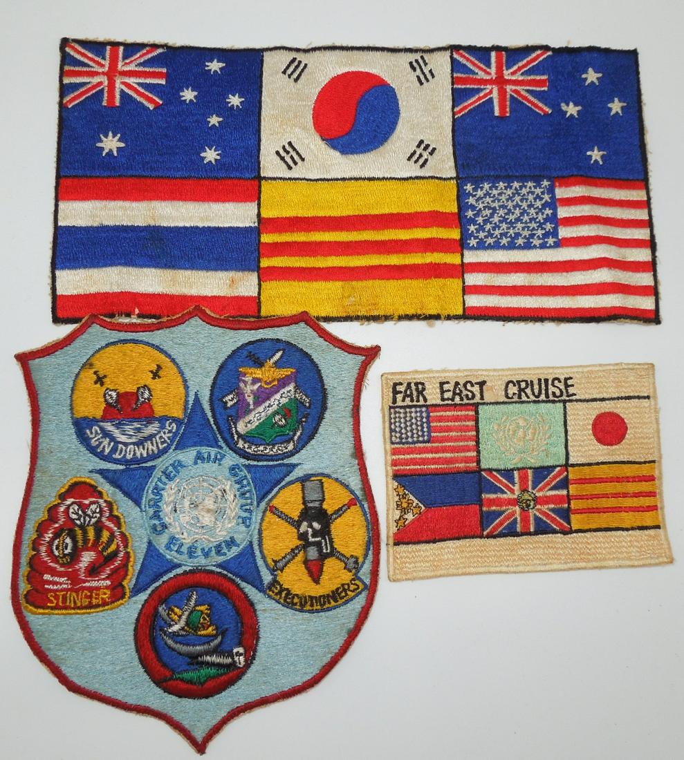 3 USN Navy Vietnam Far East Cruise Air Group 11 Large Patches (1 of 5)