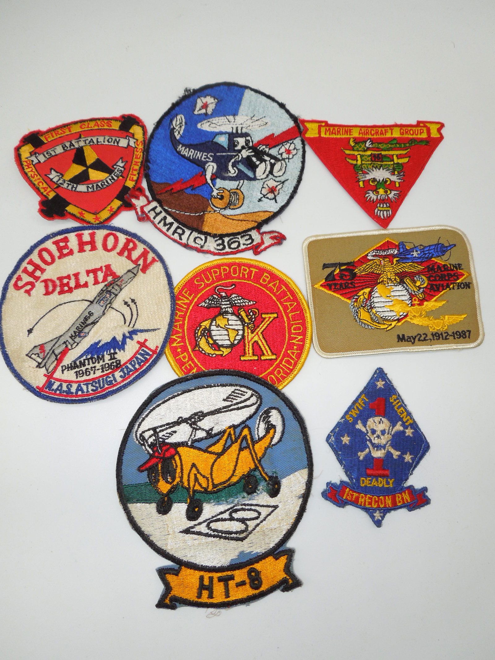 Navy & USMC Marine Corps Patches Theater Made HMR-363 Lot of 8 (1 of 5)