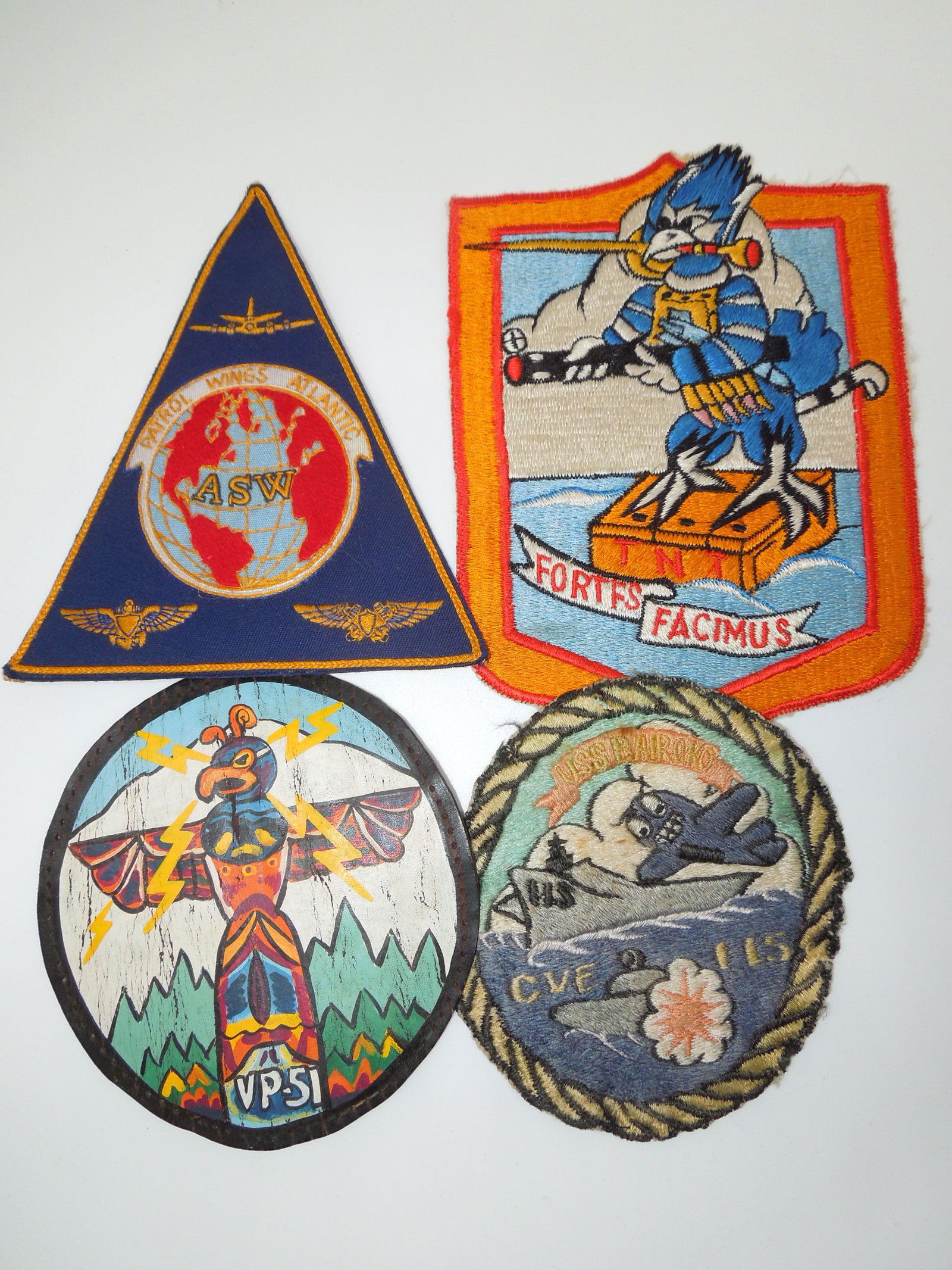 Vintage US Navy Patches VP-51 USS Bairoko Lot of 4 (1 of 5)