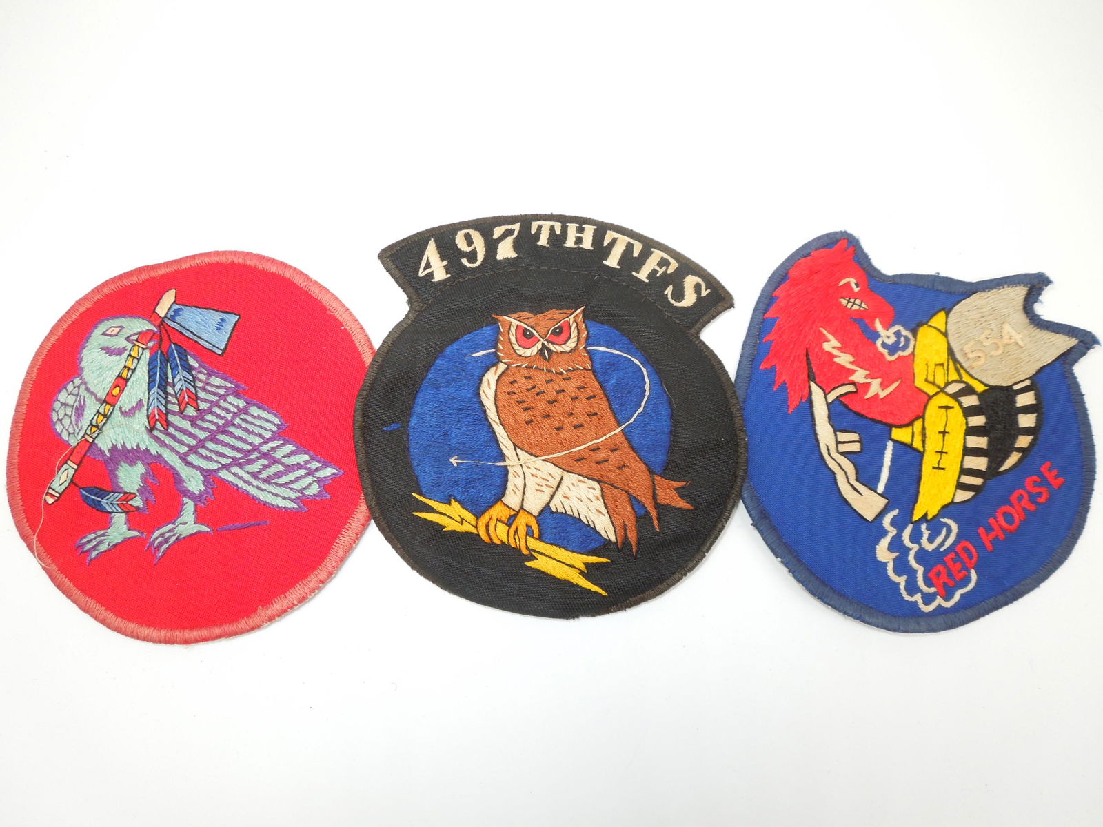 Vietnam Made Patches USAF 497th TFS Red Horse Lot of 3 (1 of 5)