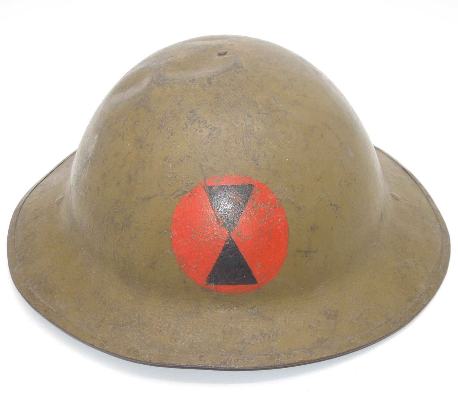 WWI US Army 7th Infantry Division Painted Doughboy British MK I Helmet (1 of 5)