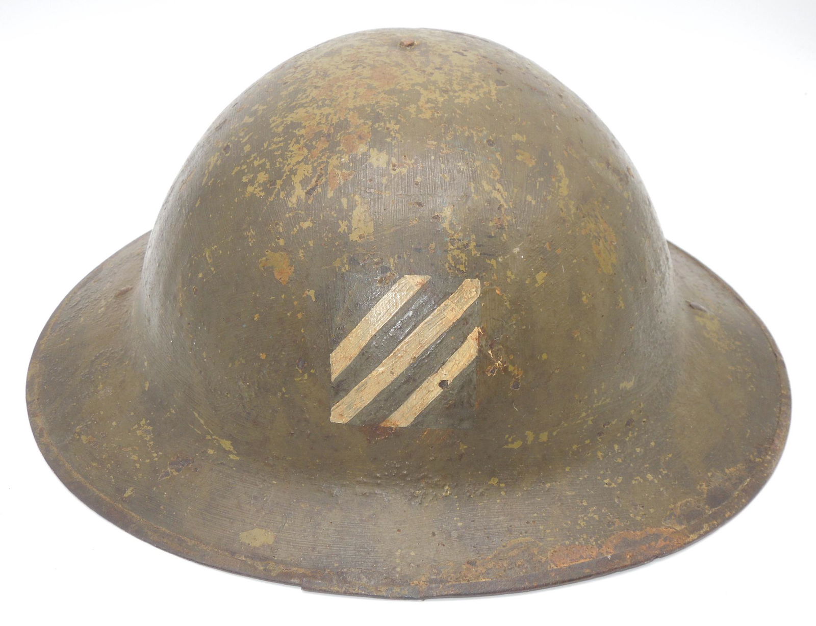 WWI US Army 3rd Infantry Division Painted MKI Doughboy Helmet (1 of 5)