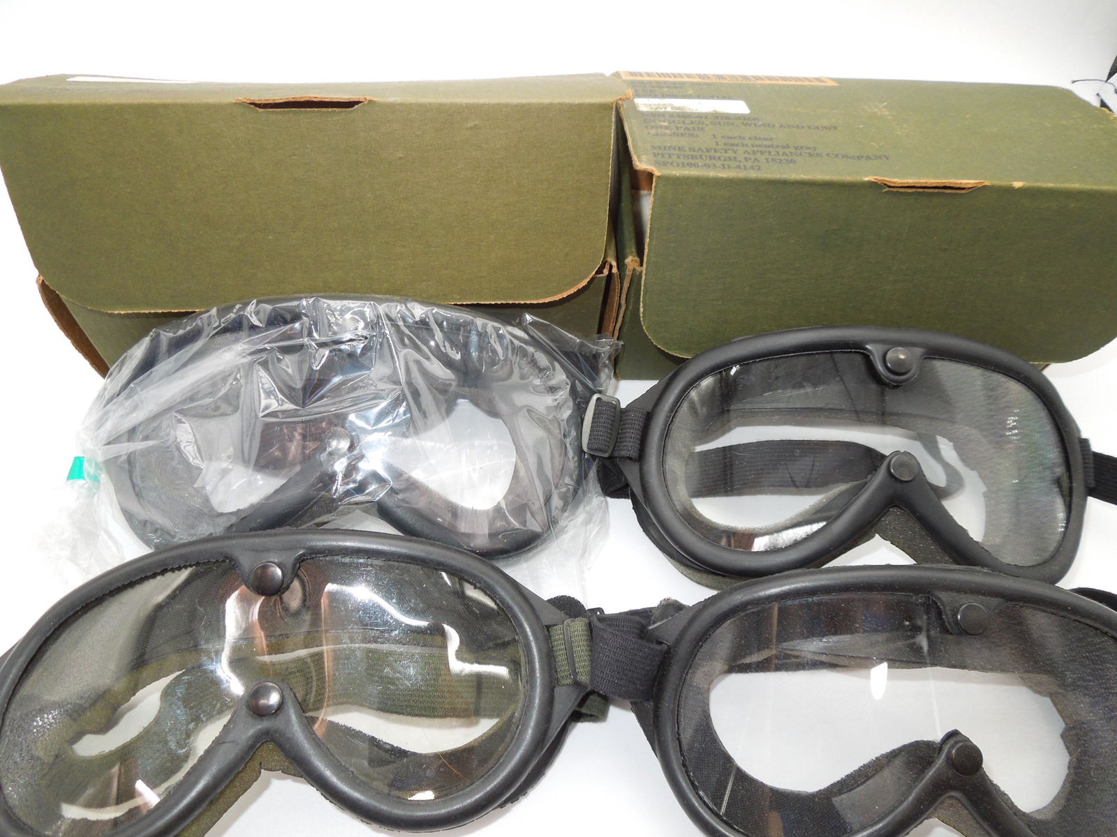 Lot 1980s US Military Sun Wind Dust Goggles (1 of 6)