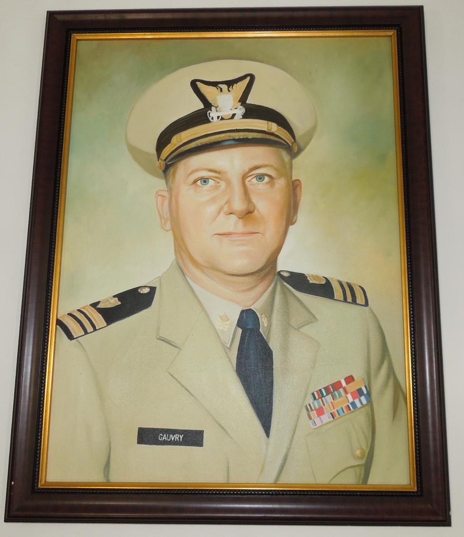 US Coast Guard USCG Named Officer Painted Portrait Framed Picture (1 of 4)