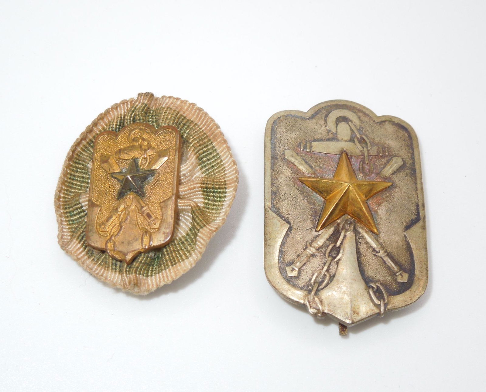 WWII Japanese Expired Soldiers League Badge Pin Lot of 2 (1 of 2)