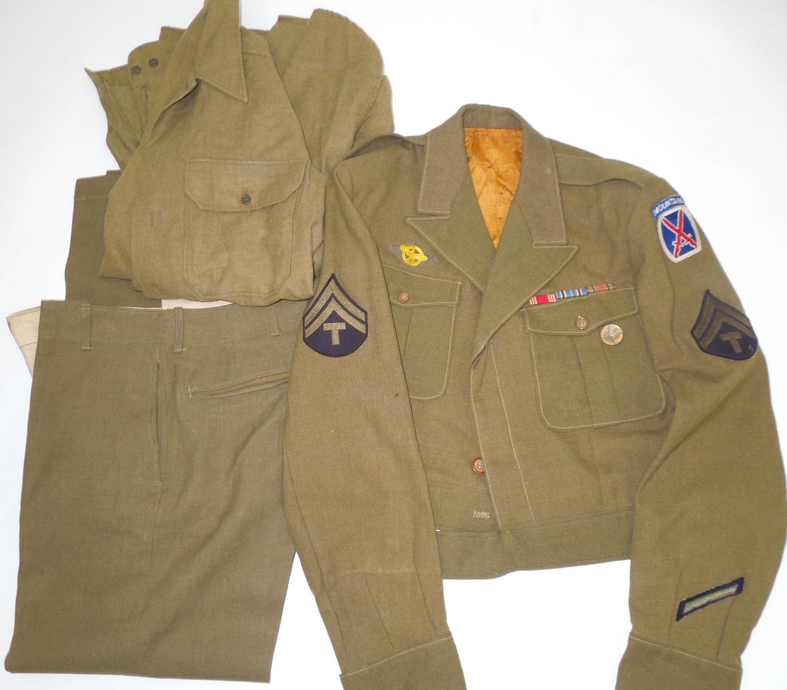 WWII Italian Made 10th Mountain Division Ike Jacket Uniform (1 of 8)