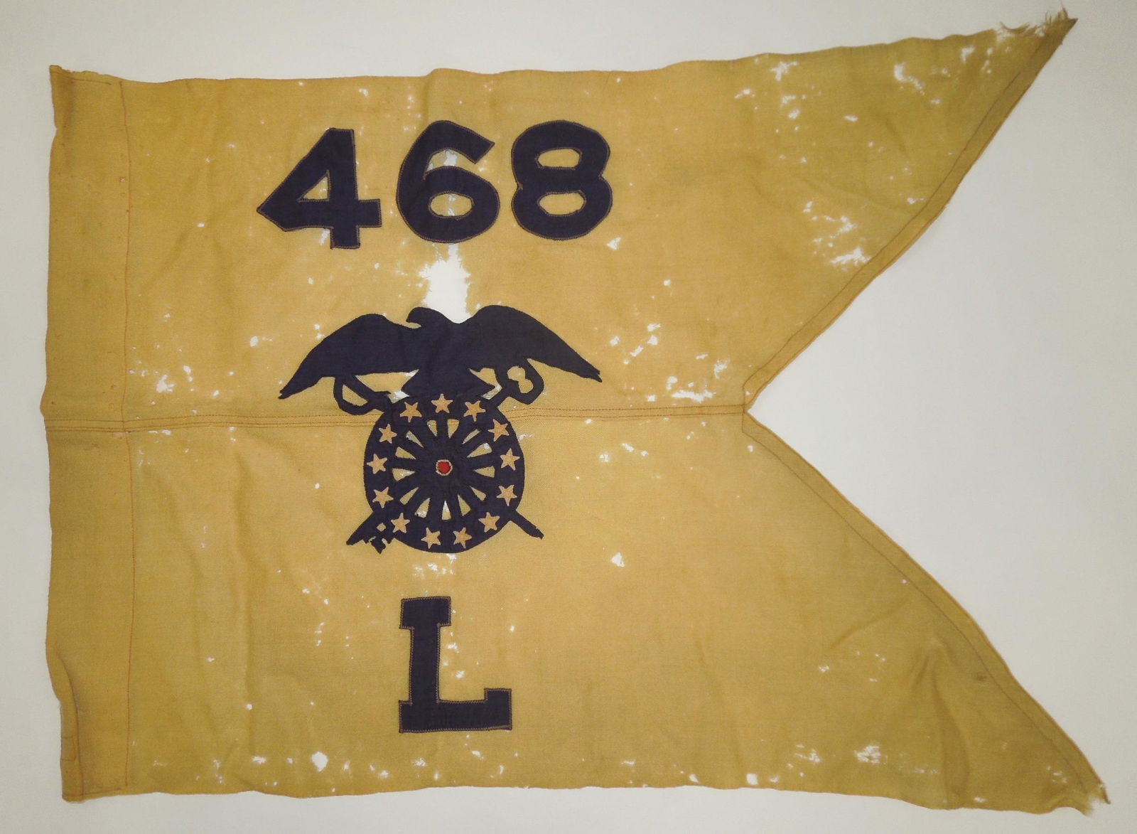 WWII US 468th Quartermaster Bn. Italy Fifth Army Guidon Flag (1 of 6)