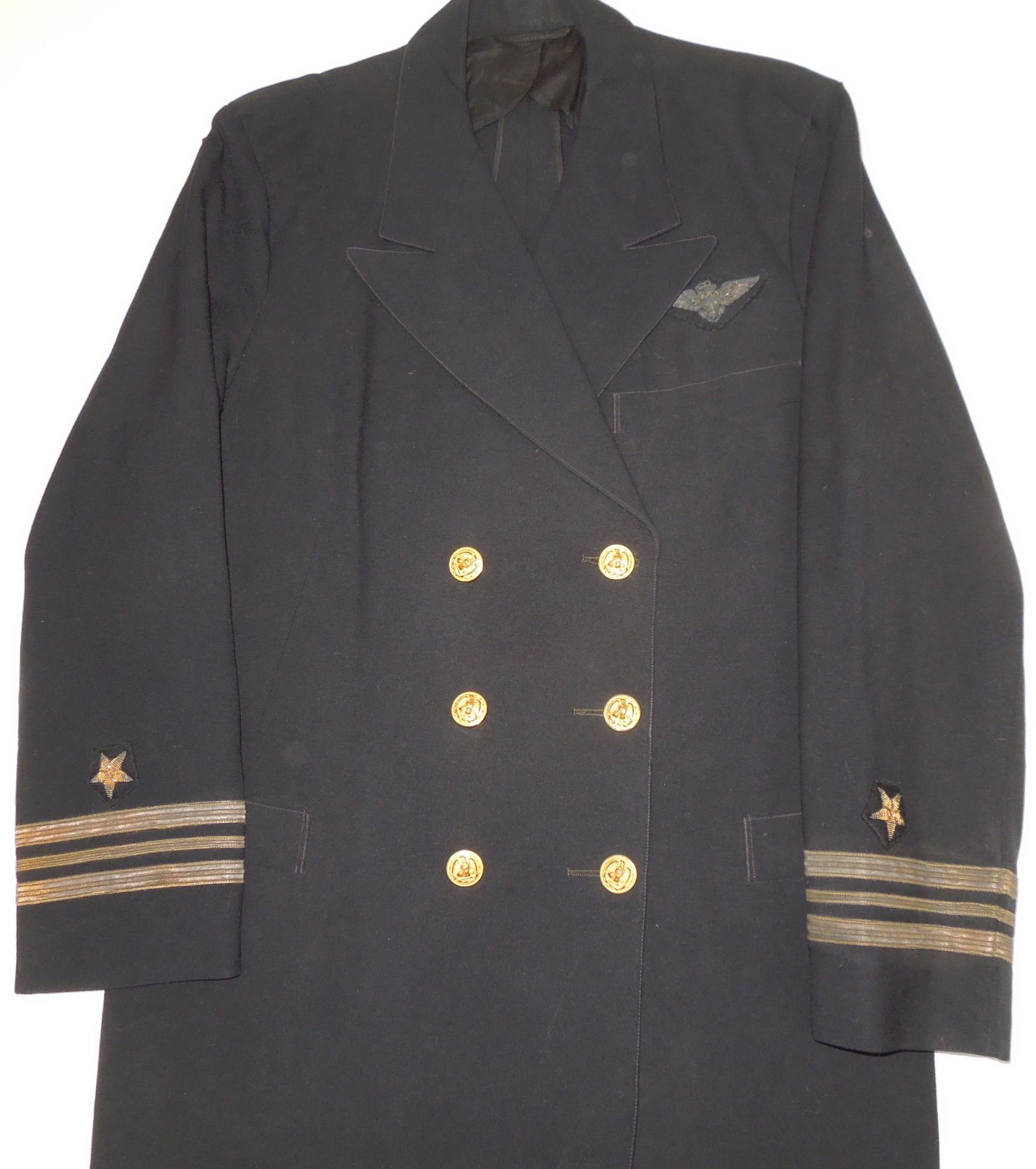 WWII US Navy Aviator Named Officer Uniform Jacket Bullion Wings (1 of 6)
