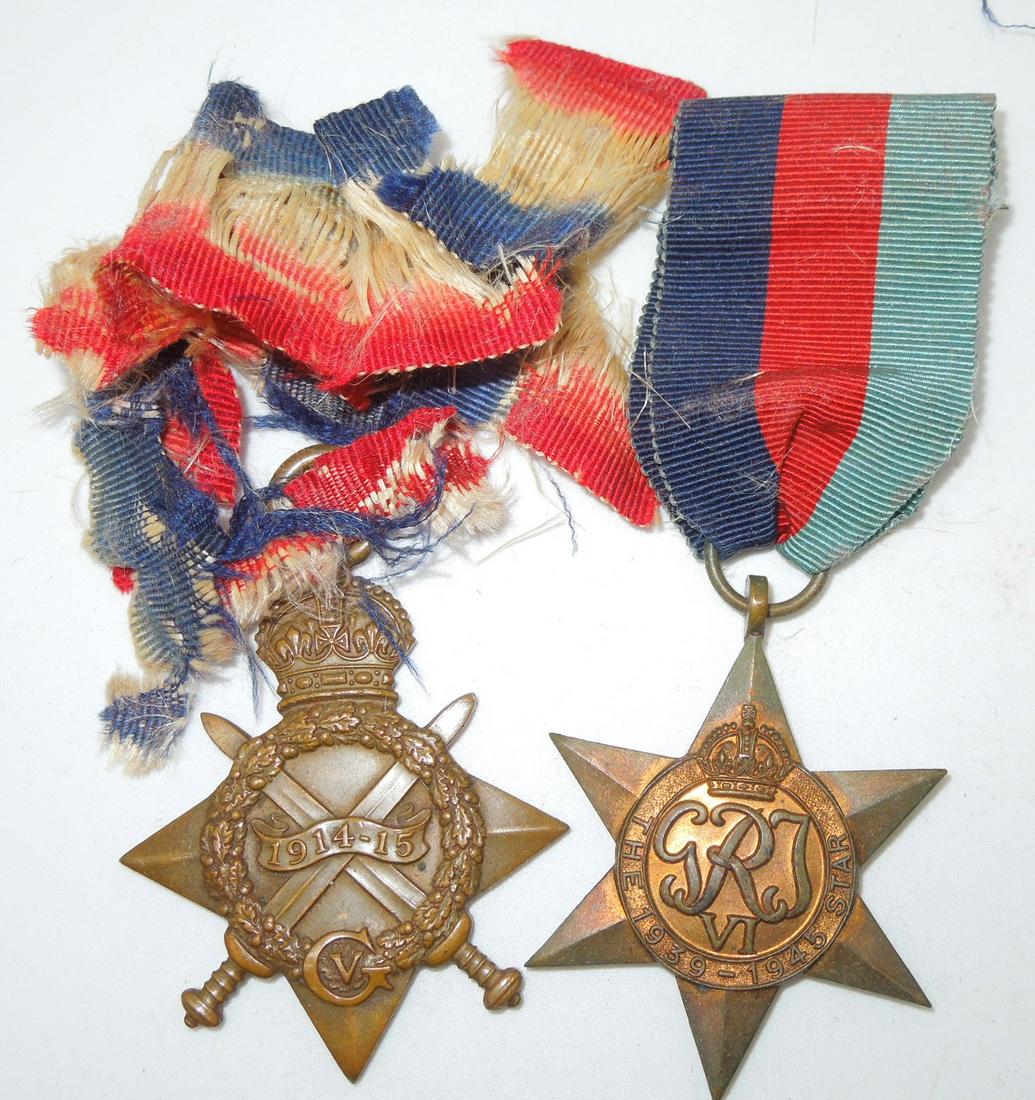 WWI - WWII British Star Medals One Named (1 of 2)