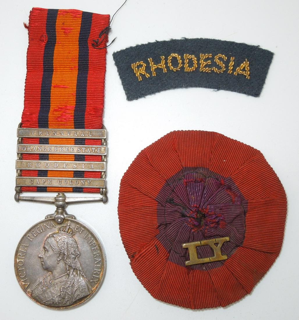 British Queens South Africa Rhodesia Medal & Patch Group (1 of 7)