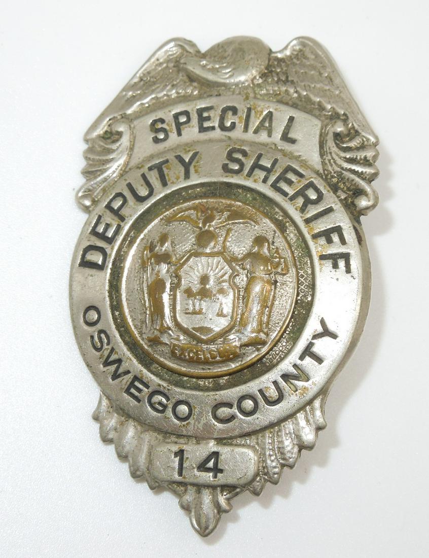 Oswego County NY New York Special Deputy Sheriff Badge (1 of 2)