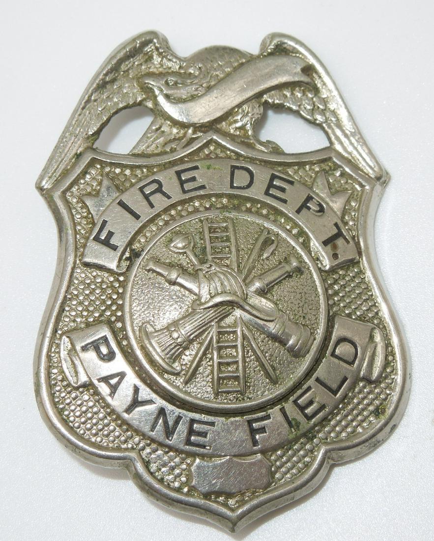 Vintage Payne Field, Miss Fire Dept Badge (1 of 2)