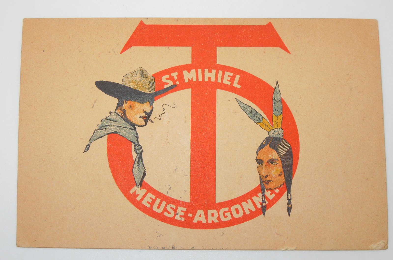 WWI Censored US Army 90th Infantry Division Tough Ombres Postcard: WWI Censored US Army 90th Infantry Division Tough Ombres Postcard. Named to Corporal L.A. Watson. Approximate size is 3.5 x 5.5 inches. Nice condition for its age.