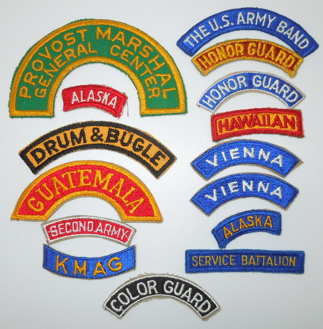 WWII - 1950s US Army Tabs Scrolls Patches Provost Marshal Alaska (1 of 4)