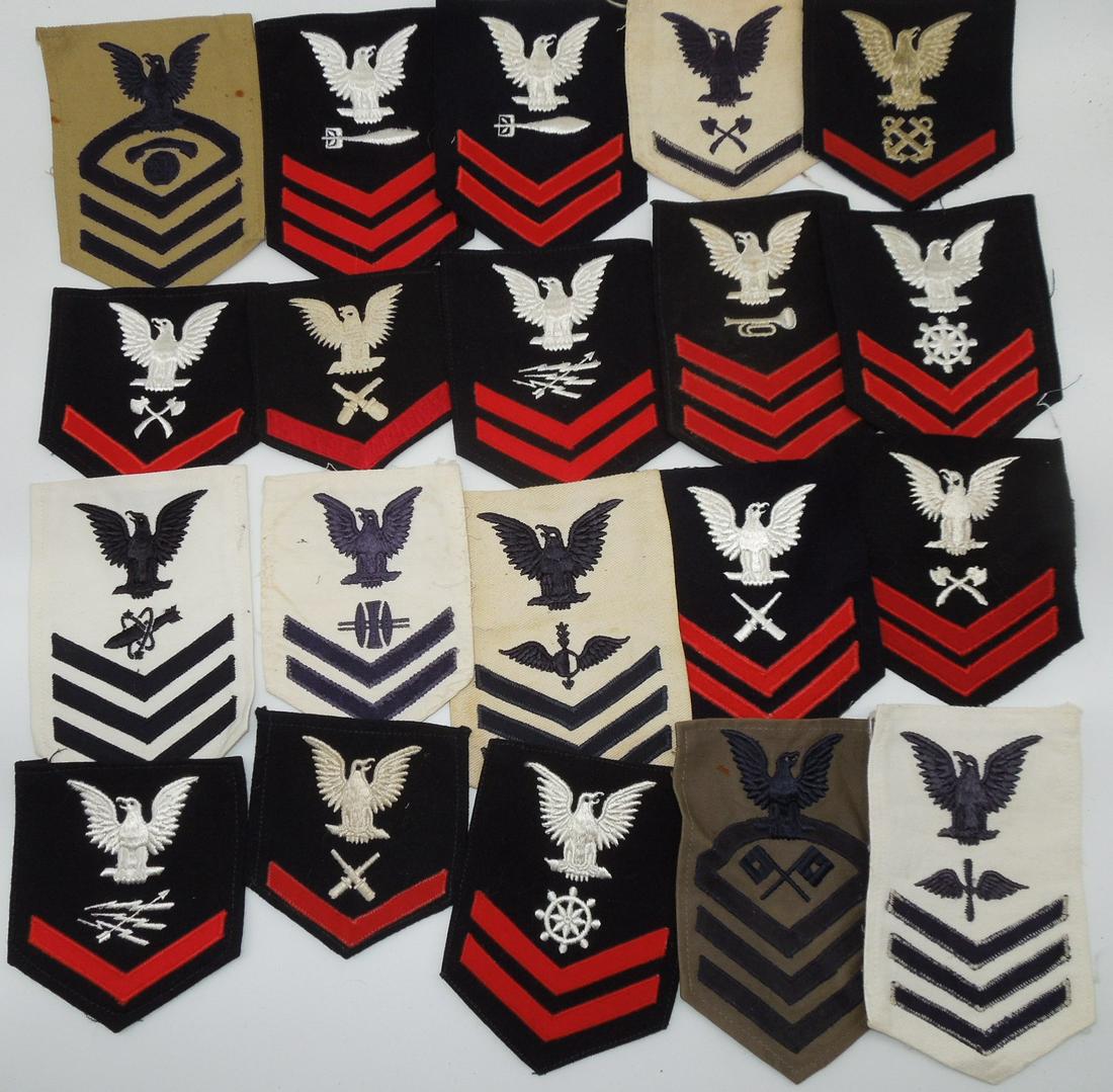 WWII US Navy Rate & Rank Patch Lot Aviation Torpedo Signal (1 of 7)