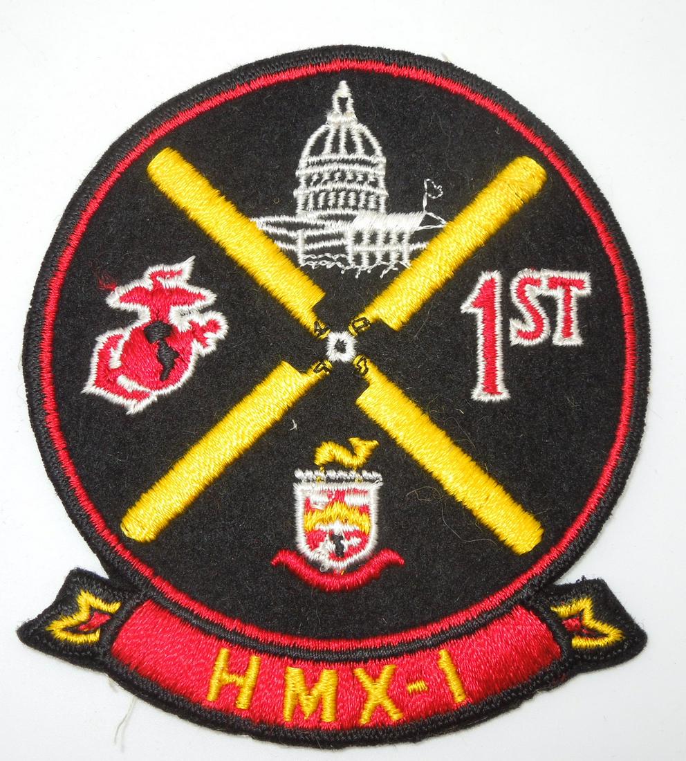 Vintage USMC Marine Corps HMX-1 Helicopter Patch Presidential Transport (1 of 2)