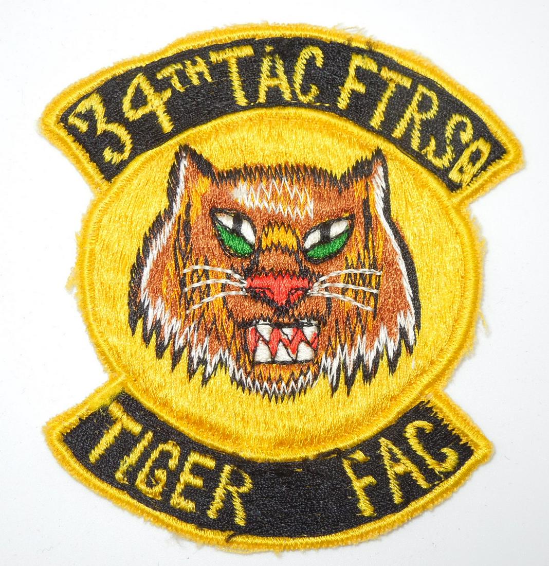 Vietnam Theater Made 34th TFS Tiger FAC Air Force Fighter Patch (1 of 2)