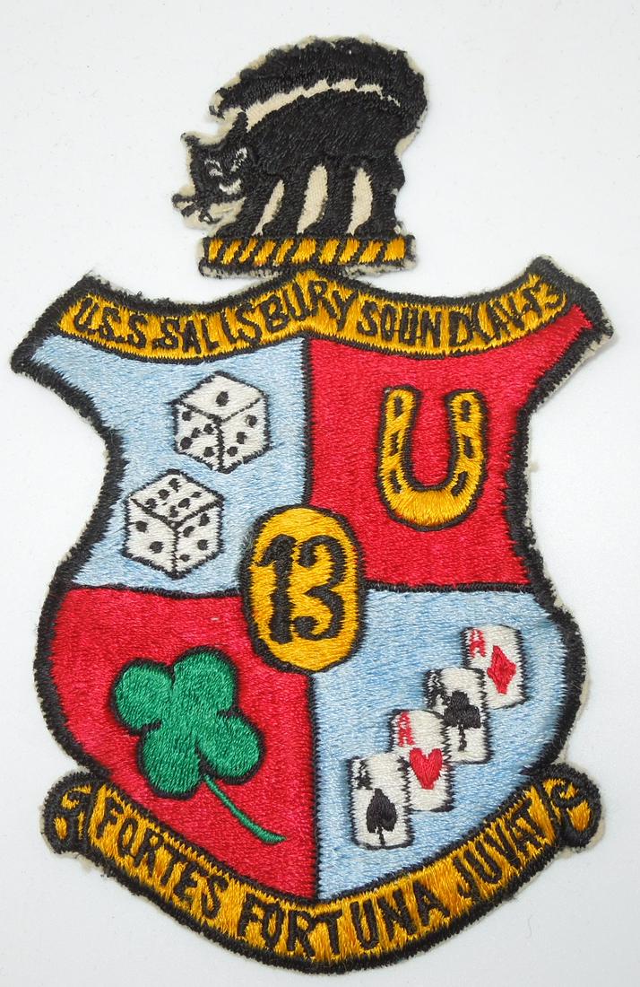 1945 - 1967 USN Navy USS Salisbury Sound Ship Patch (1 of 2)
